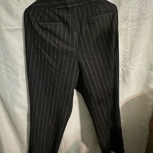 LOFT Black Pinstripe Trousers